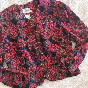 [vintage] Quilted paisley print jacket